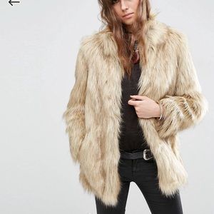 Faux fur jacket